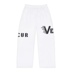 Men's 'Vector Curb' Graphic Pajama Pants – White All-Over Print Lounge Trousers