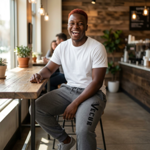 Emblem Joggers — Vecur Embroidered Fleece Sweatpants