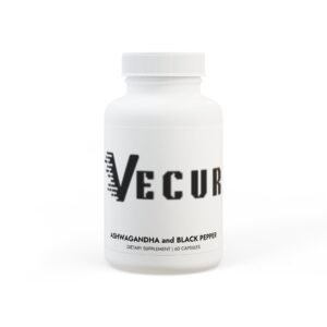 Vecur Ashwagandha and Black Pepper Supplement (60 capsules)